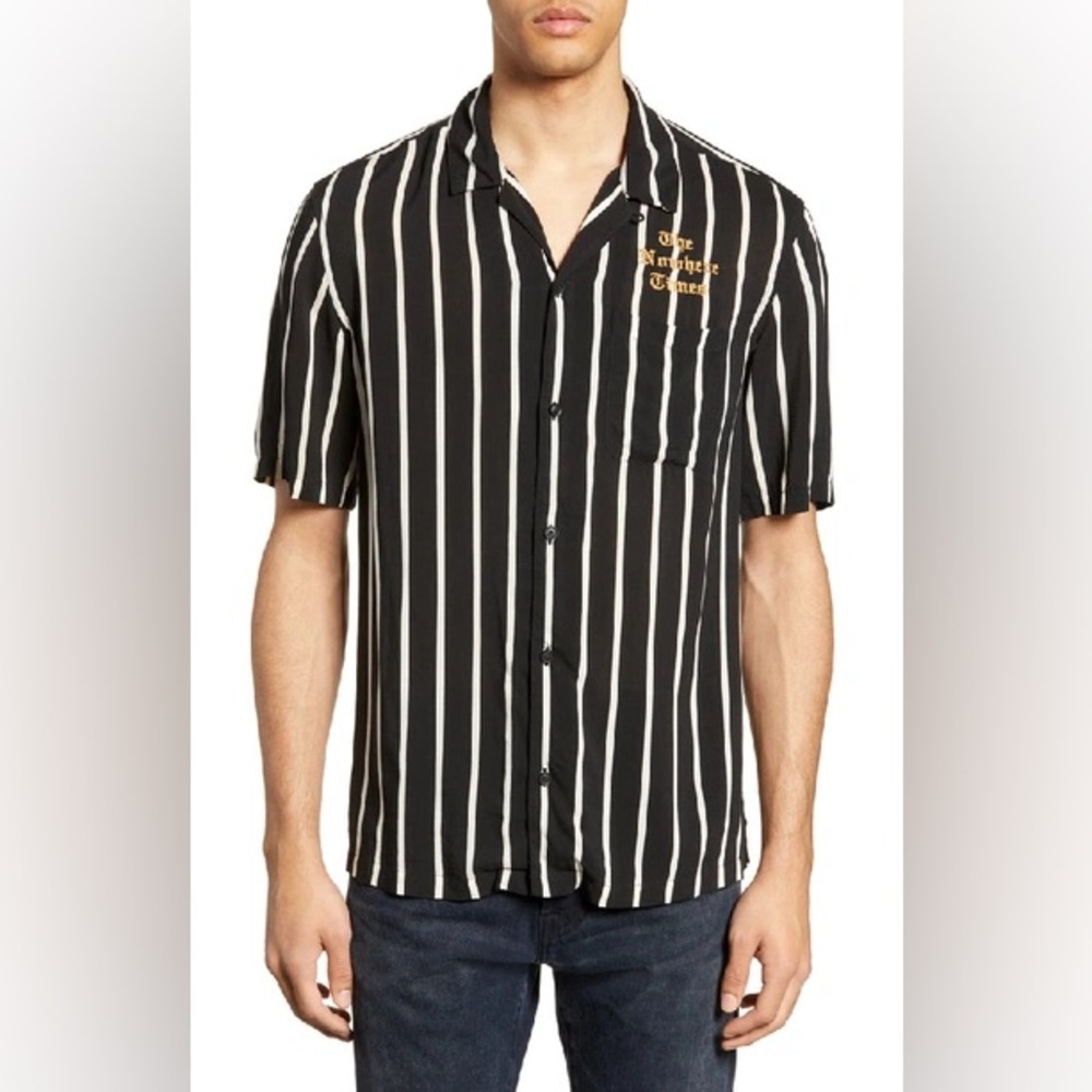 AllSaints The Nowhere Times Button Up Shirt